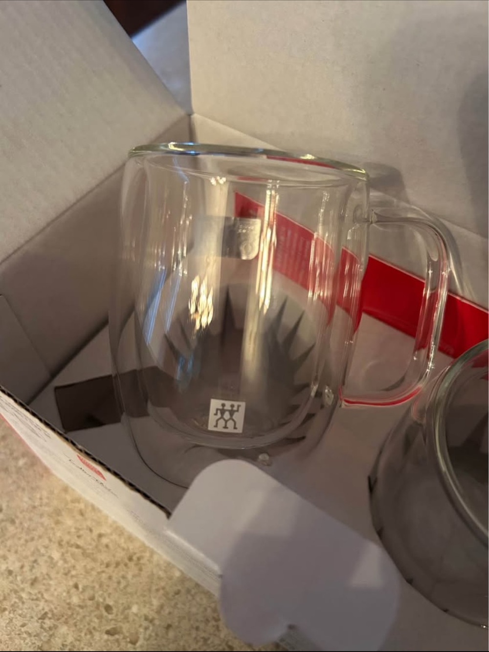 Zwilling Double Wall Espresso Glass Mug Set- Clear